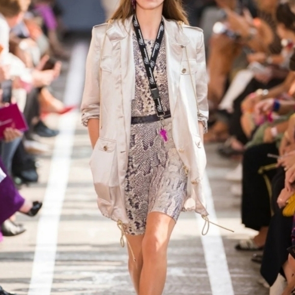 Mossimo Python Snake Reptile Print Faux Leather Trim Sleeveless Dress Size Small - Picture 2 of 8